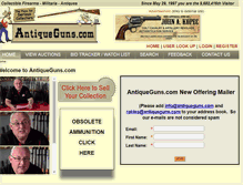 Tablet Screenshot of antiqueguns.com